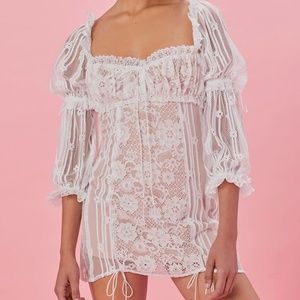 For Love & Lemons White Monroe Dress